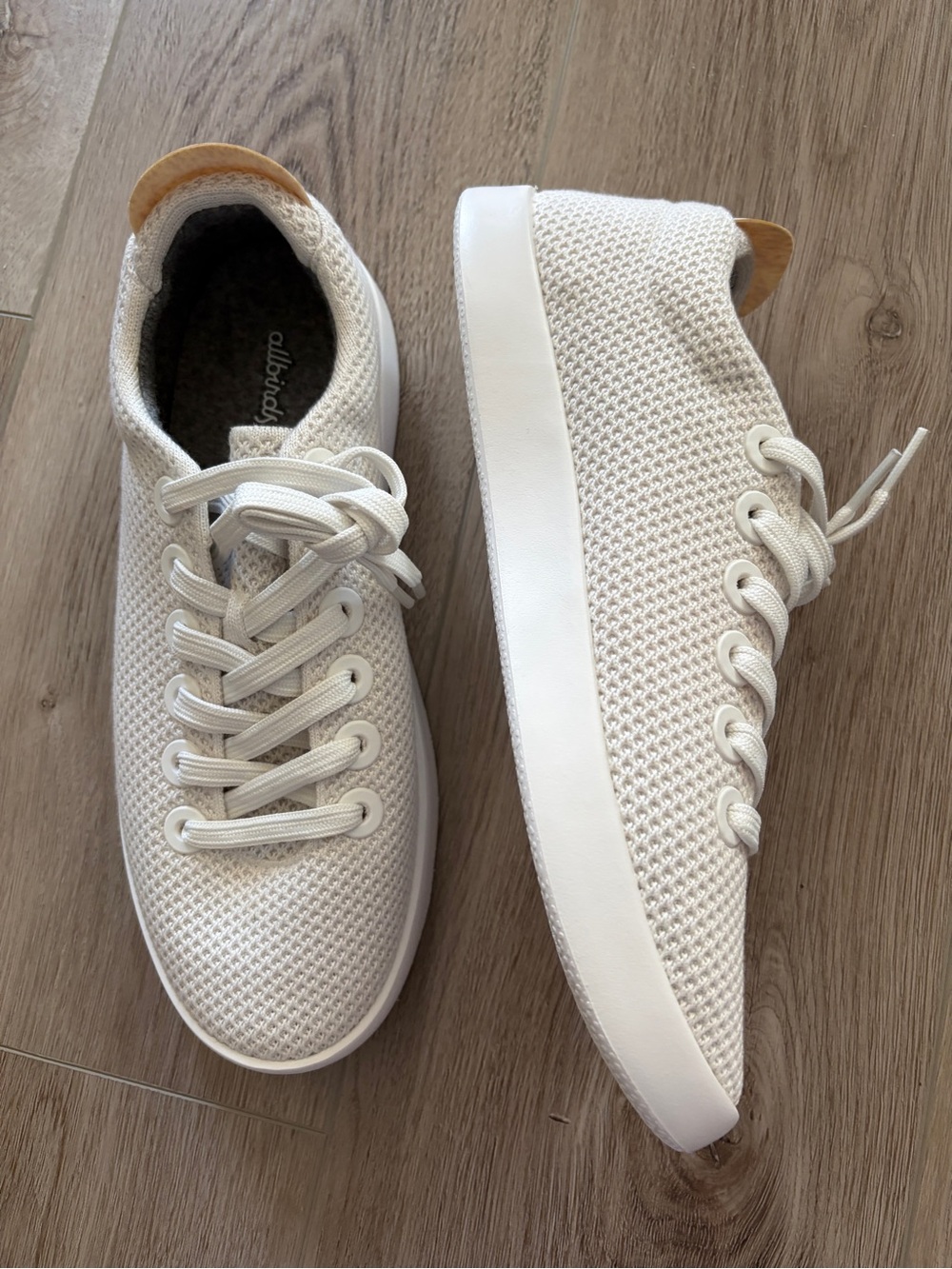 Allbirds Treepipers Men’s White Knit Sneakers Size 9